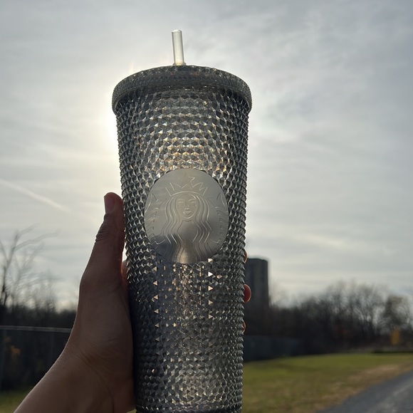 2022 Starbucks Korea New Year gray bling stud cold cup 24oz 710ml Grey - Picture 4 of 4